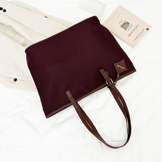 High-quality business tote bag for commuting, student's class bag, nylon fabric.